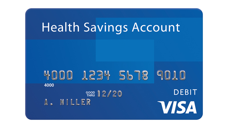 Visa Health Savings Account debit card.