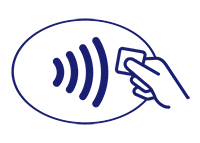 Contactless symbol.