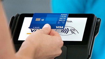 Tapping contactless card at a pos